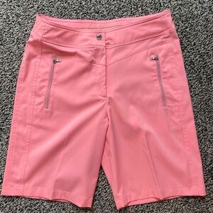 Tail Tech Performance Long Shorts Golf Activewear Coral Size 4 (J)
